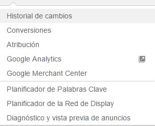 herramientas adwords Diccionario de Google Adwords