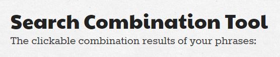 search combination tool