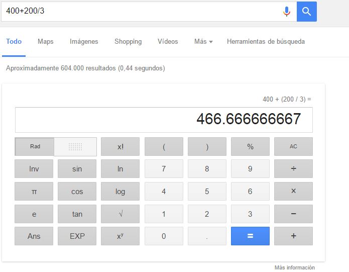 calculadora google