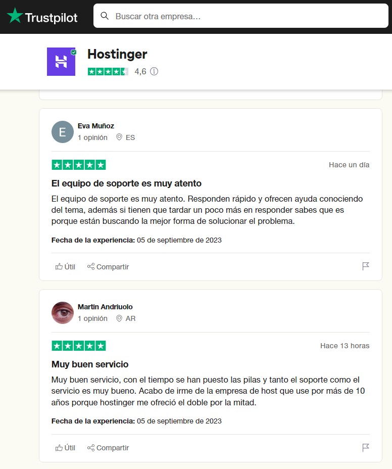 opiniones hosting